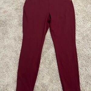 HUE Women's Wine Red Full-Length Leggings